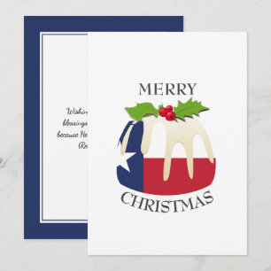 Cartes Pour Fêtes Annuelles DRAPEAU TEXAS   Pudding Festif de Plum   Noël