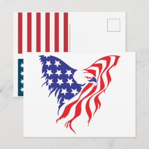 Cartes Pour Fêtes Annuelles Drapeau USA 2026 – Drapeau américain audacieux pou
