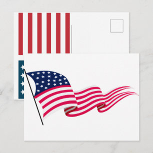 Cartes Pour Fêtes Annuelles Drapeau USA 2026 – Drapeau américain audacieux pou