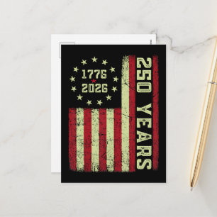 Cartes Pour Fêtes Annuelles Drapeau Usa 250e Anniversaire