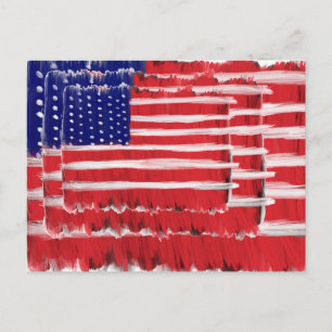Cartes Pour Fêtes Annuelles Drapeaux peints d'art populaire