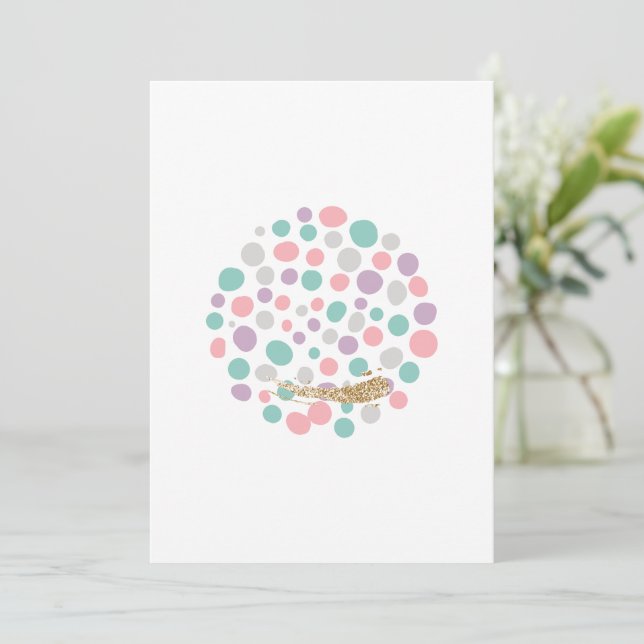 Cartes Pour Fêtes Annuelles 'DreamyPastels' (Debout devant)