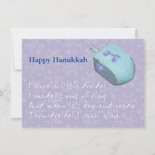 Cartes Pour Fêtes Annuelles Dreidel Chanukah (Hanukkah) Song