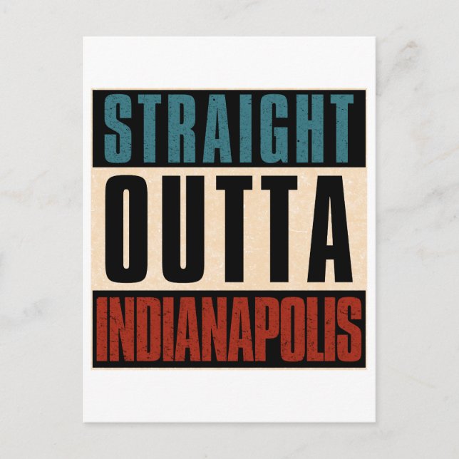Cartes Pour Fêtes Annuelles Droite Outta Indianapolis Indiana IN USA (Devant)