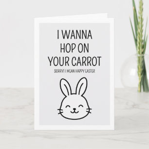 Cartes Pour Fêtes Annuelles Drôle Adulte Dirty Pâques pour femme de mari
