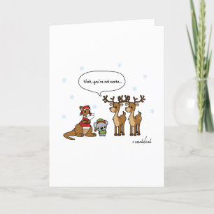 Cartes Pour Fêtes Annuelles Drôle Attends Tu n'es pas Père Noël Christmas Card