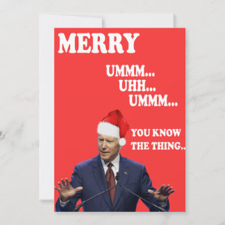 Cartes Pour Fêtes Annuelles Drôle Biden Joyeux cadeau Noël Noël Noël