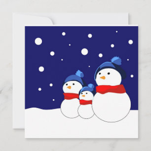 Cartes Pour Fêtes Annuelles Drôle bonhomme de neige