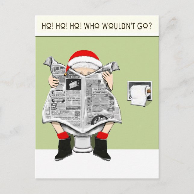 Cartes Pour Fêtes Annuelles Drôle Cartoon de Noël (Devant)