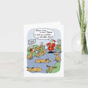 Cartes Pour Fêtes Annuelles Drôle Cartoon de rennes de Noël - Fleece Navidad