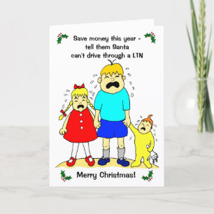 Cartes Pour Fêtes Annuelles Drôle Cartoon Londres Zone d'émissions Green Xmas