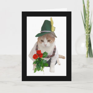 Cartes Pour Fêtes Annuelles Drôle Chat Allemand Valentine