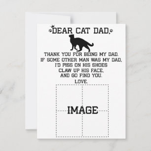 Cartes Pour Fêtes Annuelles drôle Cher chat papa photo collage