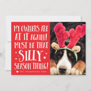 Cartes Pour Fêtes Annuelles Drôle Citation de Noël Animaux de Noël Salutation
