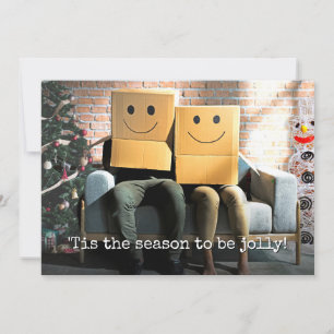 Cartes Pour Fêtes Annuelles Drôle Couple Festif à Noël