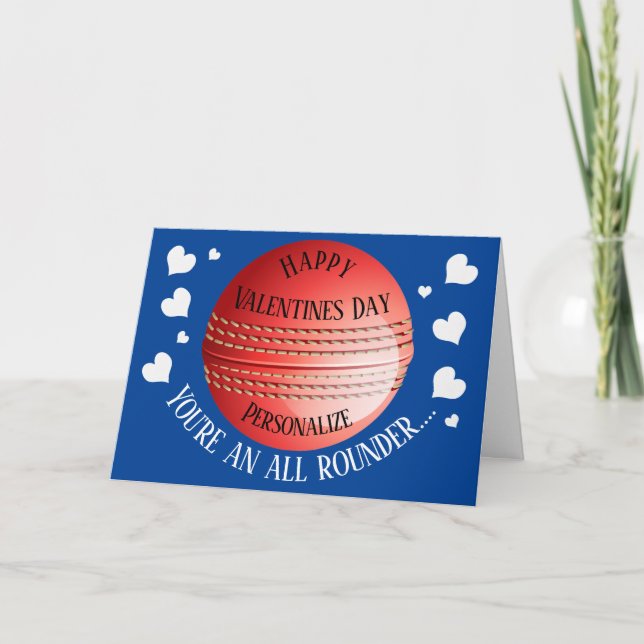 Cartes Pour Fêtes Annuelles Drôle cricket Vous êtes un Valentin tout-rond (Devant)
