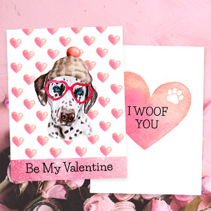 Cartes Pour Fêtes Annuelles Drôle Dalmatien Je te mords Chien Saint Valentin