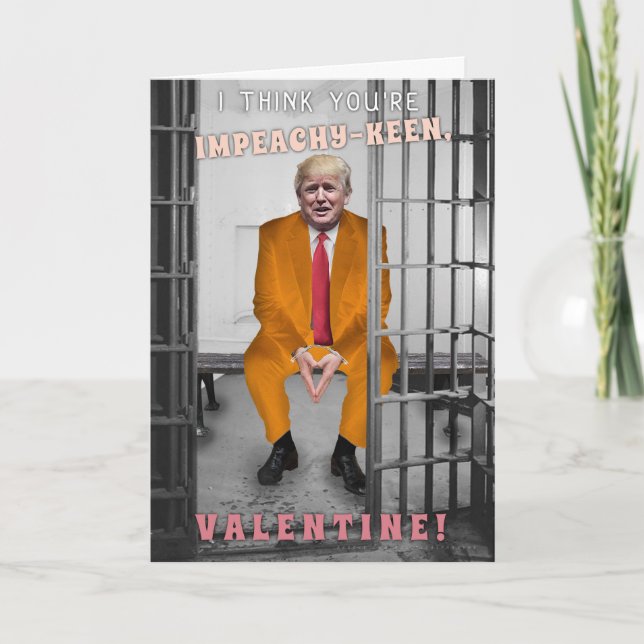 Cartes Pour Fêtes Annuelles Drôle de Donald Trump et sa Saint-Valentin (Devant)