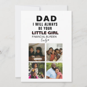 Cartes Pour Fêtes Annuelles Drôle de fête des pères-Papa petite fille