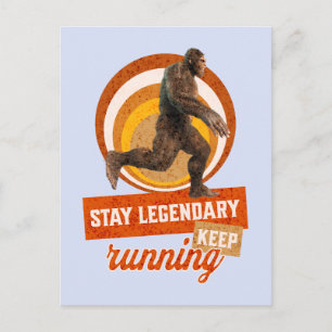 Cartes Pour Fêtes Annuelles Drôle de motivation de course de Bigfoot