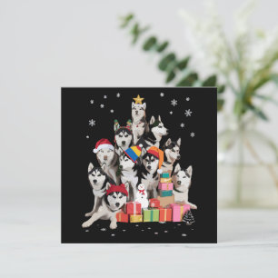 Cartes Pour Fêtes Annuelles Drôle de Noël de Husky sibérien Amoureux de chiens