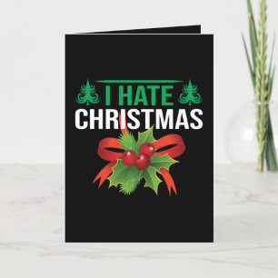 Cartes Pour Fêtes Annuelles Drôle détester l'art des mots de Noël