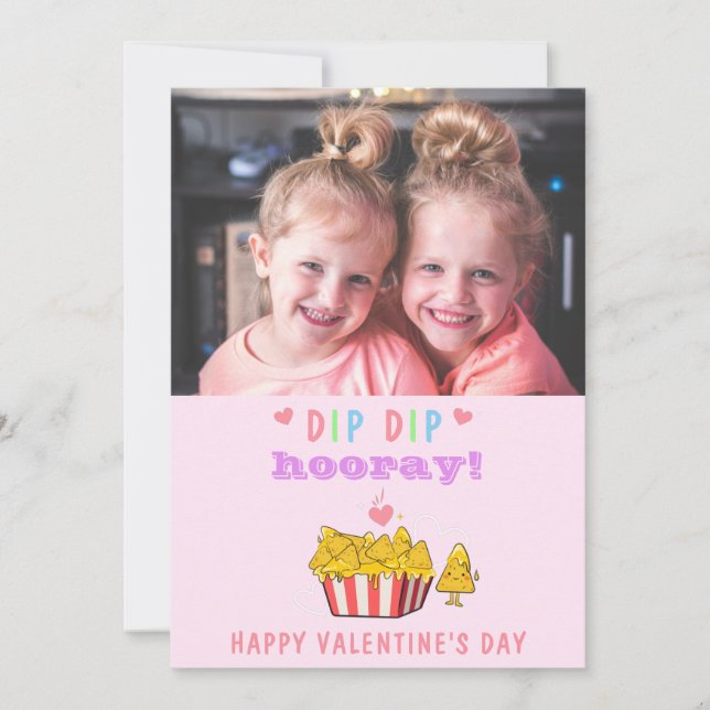 Cartes Pour Fêtes Annuelles drôle Dip Candy Fun Valentine enfants photo (Devant)