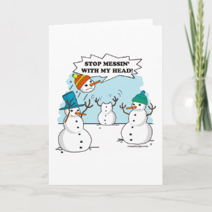 Cartes Pour Fêtes Annuelles Drôle Drôle Motoneige D'Hiver