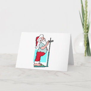 Cartes Pour Fêtes Annuelles Drôle en surpoids Père Noël régime alimentaire de 