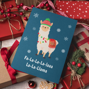 Cartes Pour Fêtes Annuelles Drôle Festif Llama Pun Plié