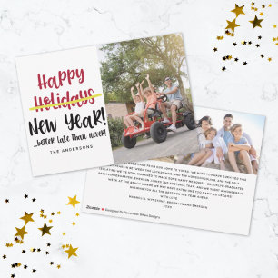 Cartes Pour Fêtes Annuelles Drôle fin heureux photo du Nouvel An