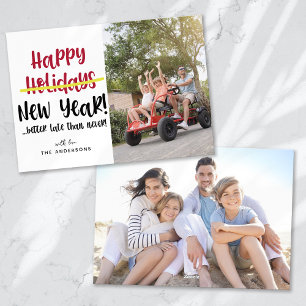 Cartes Pour Fêtes Annuelles Drôle fin heureux photo du Nouvel An