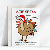 Drôle Fowl Turquie Santa Hat Noël