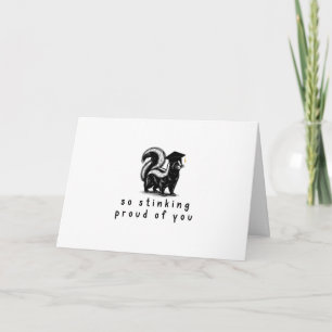 Cartes Pour Fêtes Annuelles Drôle Graduation Skunk So Chant Fière de toi