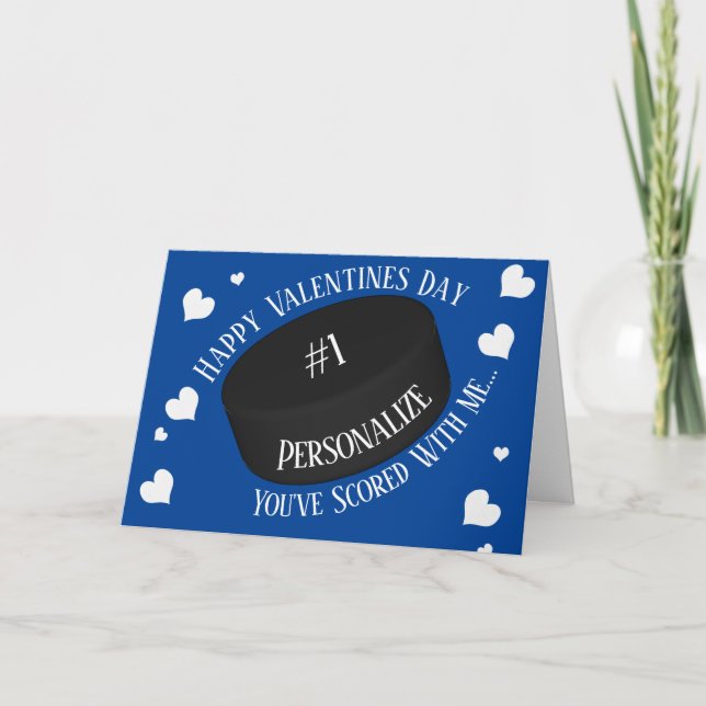 Cartes Pour Fêtes Annuelles Drôle Hockey sur glace vous avez noté Valentines (Devant)