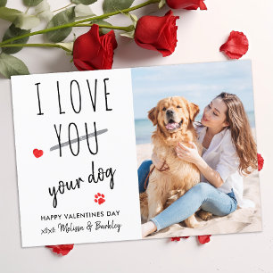 Cartes Pour Fêtes Annuelles Drôle J'aime votre chien animal de compagnie photo