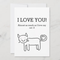 Drôle Je Aime Mon Chat Saint-Valentin