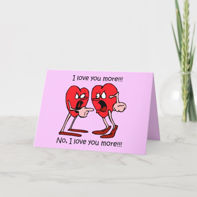 Cartes Pour Fêtes Annuelles Drôle Je t'aime (Devant)