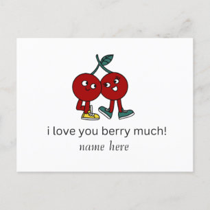 Cartes Pour Fêtes Annuelles Drôle Je t'aime beaucoup mignonne Cartoon Couple
