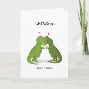 Cartes Pour Fêtes Annuelles drôle je vous ai choisi dinosaure valentine/ anniv