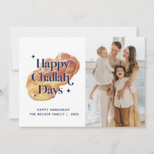 Cartes Pour Fêtes Annuelles Drôle Joyeux Jours de Challah Hanoukka Photo perso