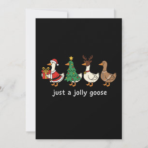 Cartes Pour Fêtes Annuelles Drôle "Juste une oie joyeuse" Mignon dessin animé 