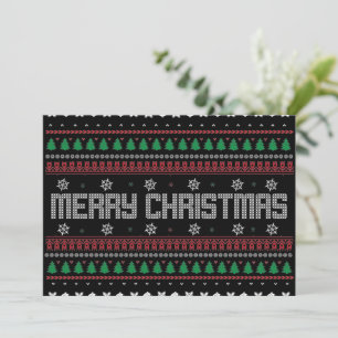 Cartes Pour Fêtes Annuelles Drôle laid Joyeux Noël motif