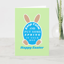 Cartes Pour Fêtes Annuelles Drôle lapin de Pâques Gardez le calme