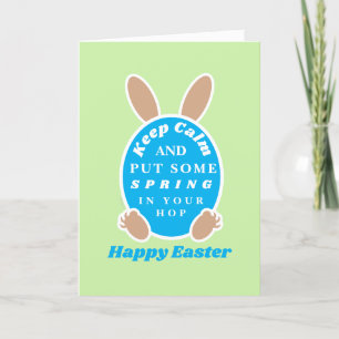 Cartes Pour Fêtes Annuelles Drôle lapin de Pâques Gardez le calme