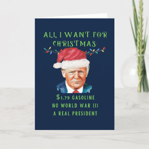 Cartes Pour Fêtes Annuelles Drôle MAGA conservateur Donald Trump Anti-Biden