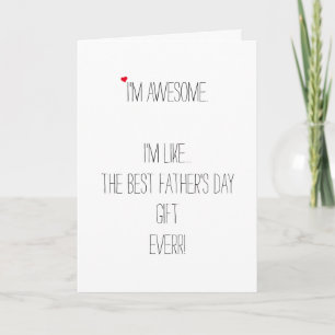 Cartes Pour Fêtes Annuelles Drôle Meilleure Fête des pères Cadeau Simple migno