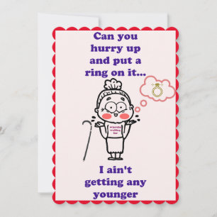 Cartes Pour Fêtes Annuelles Drôle Mettre une bague sur elle Valentines Day