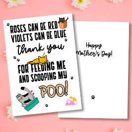 Cartes Pour Fêtes Annuelles Drôle mignon Bonne fête des mères du chat