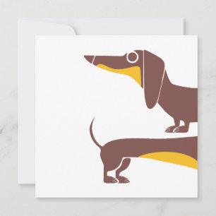 Cartes Pour Fêtes Annuelles Drôle mignon dachshund pour parent chien long